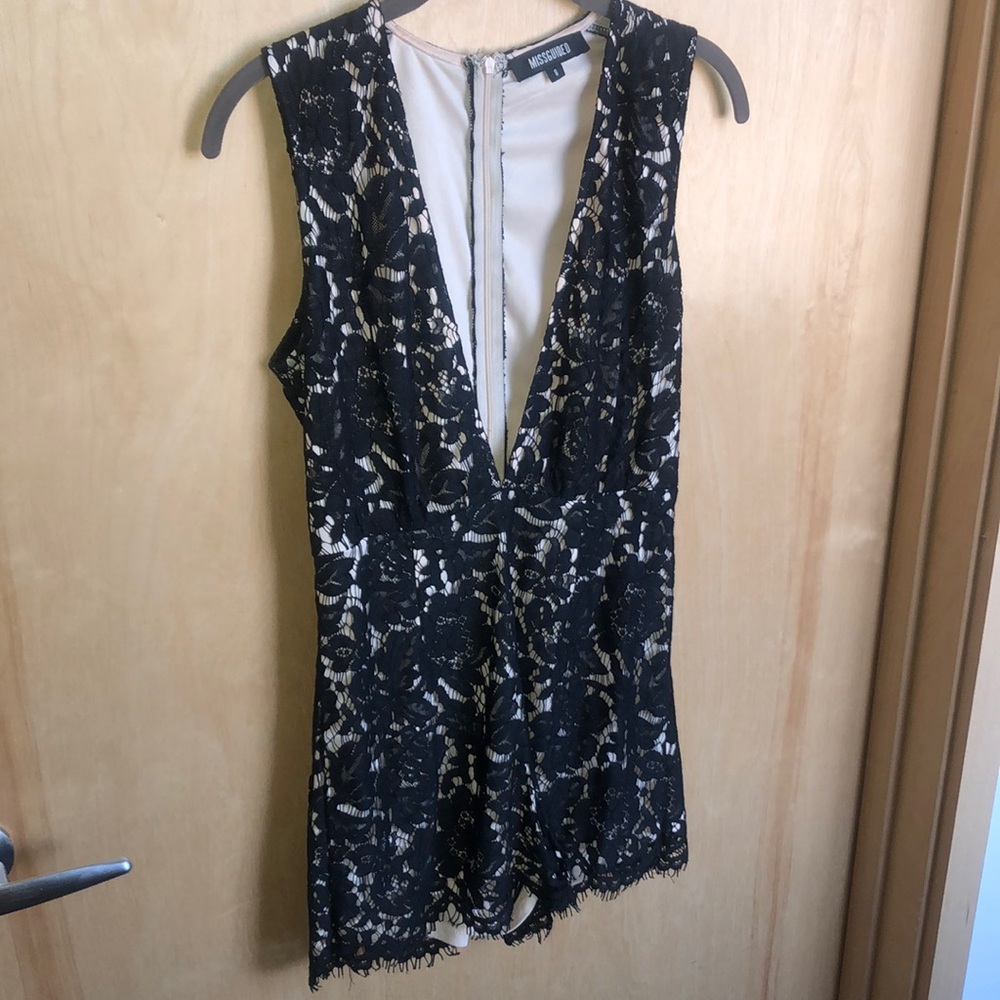 Misguided lace black romper